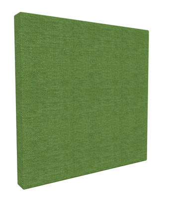 PANNEAUX ACOUSTIQUES - Pour plafond ou mur suspendu - SQUARE panneau acoustique L.40xP.40cm ép. 40mm. tissu BERTA coloris vert