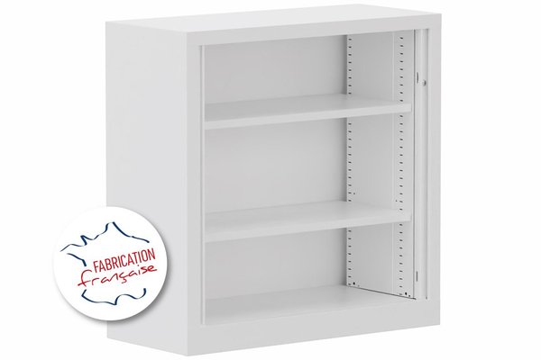 [Pas de famille] - [Pas de sous famille] - Armoire à rideaux H100xL100cm 2 tablettes