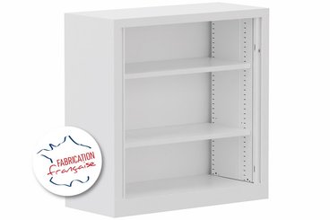 [Pas de famille] - [Pas de sous famille] - Armoire à rideaux H100xL100cm 2 tablettes