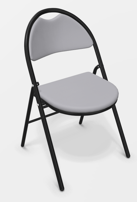 VISITEURS ET FONCTIONNELS - Pliable - QUICK chaise pliante structure noire SIMILI CUIR NON FEU M1 VALENCIA VL4043