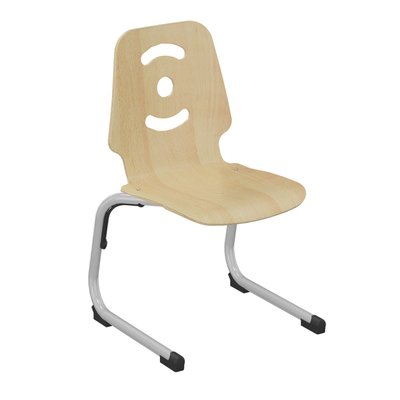 SCOLAIRE - Decouvrir - Chaise GIPSY II coque C13 Happy bois Blueprotech® pièt. alu époxy - T3