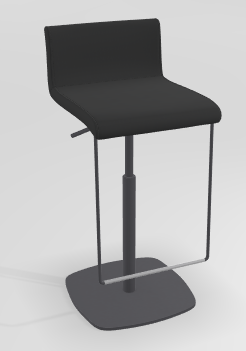 CHAISES ET TABOURETS - Réglables en hauteur - COCKTAIL Tabouret -Finitions : MOSAIC BLACK (M301) / PIETEMENT EPOXY : structure coloris ANTHRACITE MAT (EP79)