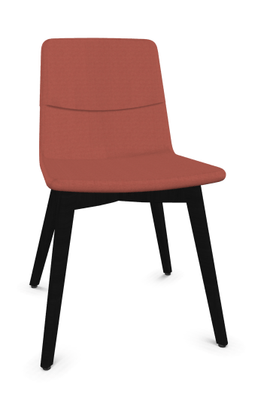 FAUTEUILS/POUFS - 4 pieds bois - MELODY chaise 4 pieds bois frêne teinté noir