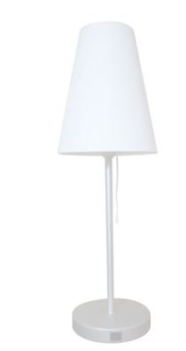 LUMINAIRES - Lampes - CUP MINI Lampe abat jour forme conique tissu BLANC pietement fin - dotèe d'une prise USB