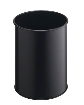 ACCESSOIRES - Corbeilles - CORBEILLE RONDE PLEINE-15L NOIR