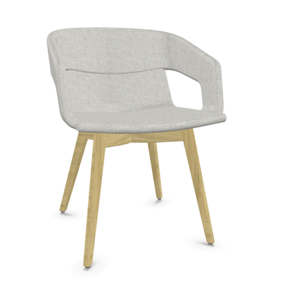 FAUTEUILS/POUFS - 4 pieds bois - MELODY fauteuil 4 pieds bois frêne naturel