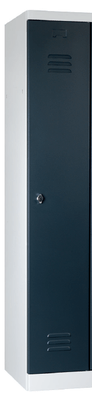 VESTIAIRES MONOBLOC STANDARD - Industrie propre - Vestiaire monobloc STANDARD industrie propre 1 porte L.30xH.170xP50cm corps gris clair, portes anthracite