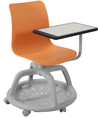 SCOLAIRE - Apprendre - Siège LEAN coque et pièt. polypropylène - T6 - Orange P08