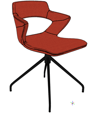 FAUTEUILS/POUFS - Piétement étoile - SWEETY Chaise 4 branches nylon. piétement noir