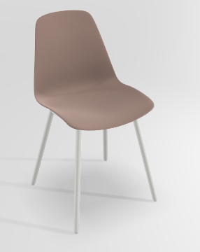 CHAISES ET TABOURETS - Pour tables standards, ht 75 cm, piétement 4 pieds - PETALE Chaise L.44xP.53.5xH.80.5cm-hauteur assise 47cm