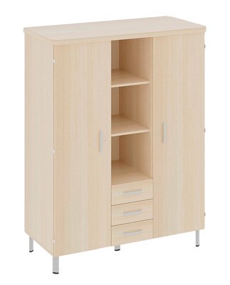 SCOLAIRE - Se Reposer - Armoire DANAÉ SIGNATURE 2 portes méla. pièt. Époxy - L103xP65xH180 cm - Gris alu RAL 9006