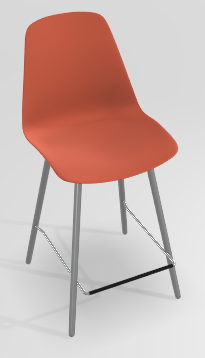 CHAISES ET TABOURETS - Pour tables hauteur 90 cm - PETALE Chaise haute L.46xP.51.5xH.101.5cm-hauteur assise 65.5cm