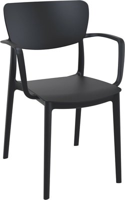 POLYPROPYLENE - FAUTEUILS  - CLYDE-Fauteuil en polypropylène renforcè fibre de verre-Finition noir (PNR)