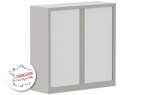 [Pas de famille] - [Pas de sous famille] - Armoire à rideaux H120xL120cm 2 tablettes