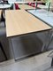 Table déco 4 pieds avec plateau chêne et piétement blanc 180 x 80 cm