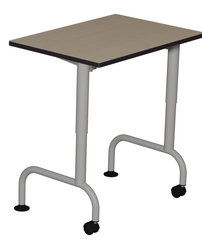 SCOLAIRE - Se Restaurer - Table LEM HR plat. ép.21 mm strat. chant polyuréthane pièt. époxy - 70x50 cm - T3 à T6