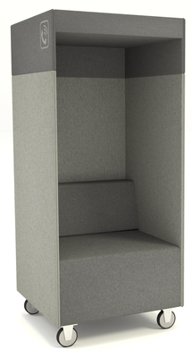ALCOVE ACOUSTIQUE - Phones Boxes - Phonebox acoustique permet de passer les appels sans gêner les autres, coloris gris foncé et gris