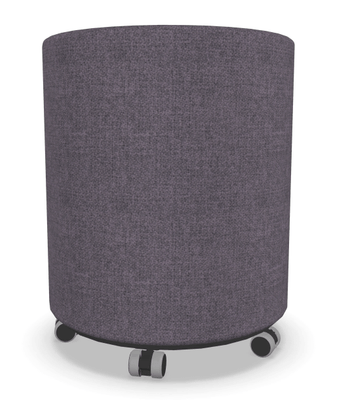 FAUTEUILS/POUFS - Poufs - Tam-Tam Pouf rond diamètre 40 cm avec base en mélaminé noire avec roulettes finition STEP MELANGE DE VIOLET CLAIR LY2