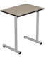 Table scolaire fixe 70 x 50 - T6 Plateau ép.: 21 mm stratifié 8/10e et contrebalancé chant polyuréthane (PU).