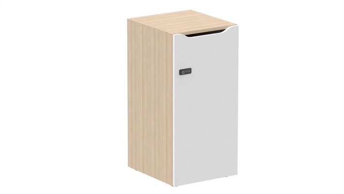CASIERS - 1 case - Meuble à cases H.92xL.45xP.50cm - 1 case H86cm. porte avec découpe en partie haute. serrure à code