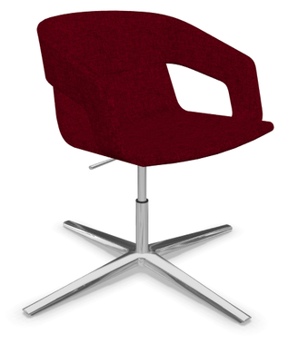 FAUTEUILS/POUFS - Piétement étoile alu poli - Melody - Fauteuil Pietement étoile Alu poli (CH). Tissu Int Step (L18) - Tissu Ext Step (L18)