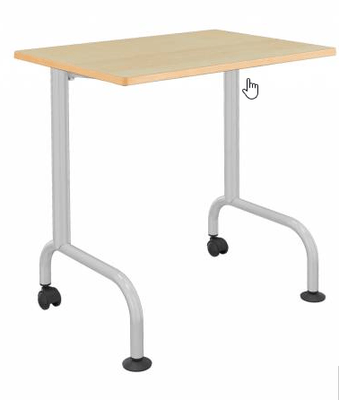 SCOLAIRE - Apprendre - Table LEM plat. ép.21 mm strat. chant polyuréthane pièt. époxy - 70x50 cm - T6
