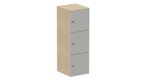 Meuble à cases H.137xL.45xP.50cm - 3 cases H43cm. portes pleine. serrure à clé