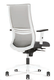 CESAR MESH Siège manager mécanique synchrone décalé avec translation d'assise