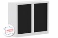 Armoire à rideaux H100xL120cm 2 tablettes