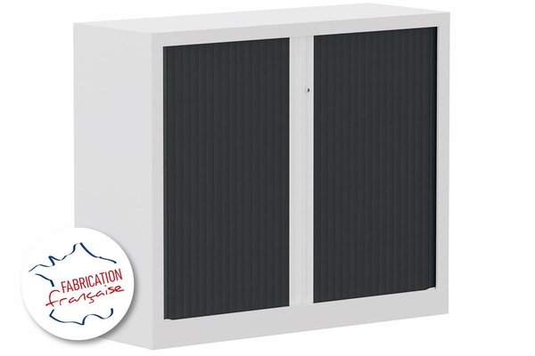 [Pas de famille] - [Pas de sous famille] - Armoire à rideaux H100xL120cm 2 tablettes