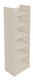 Bibliothèque TERRA 5 tablettes mélaminé - L60xP40xH181 cm