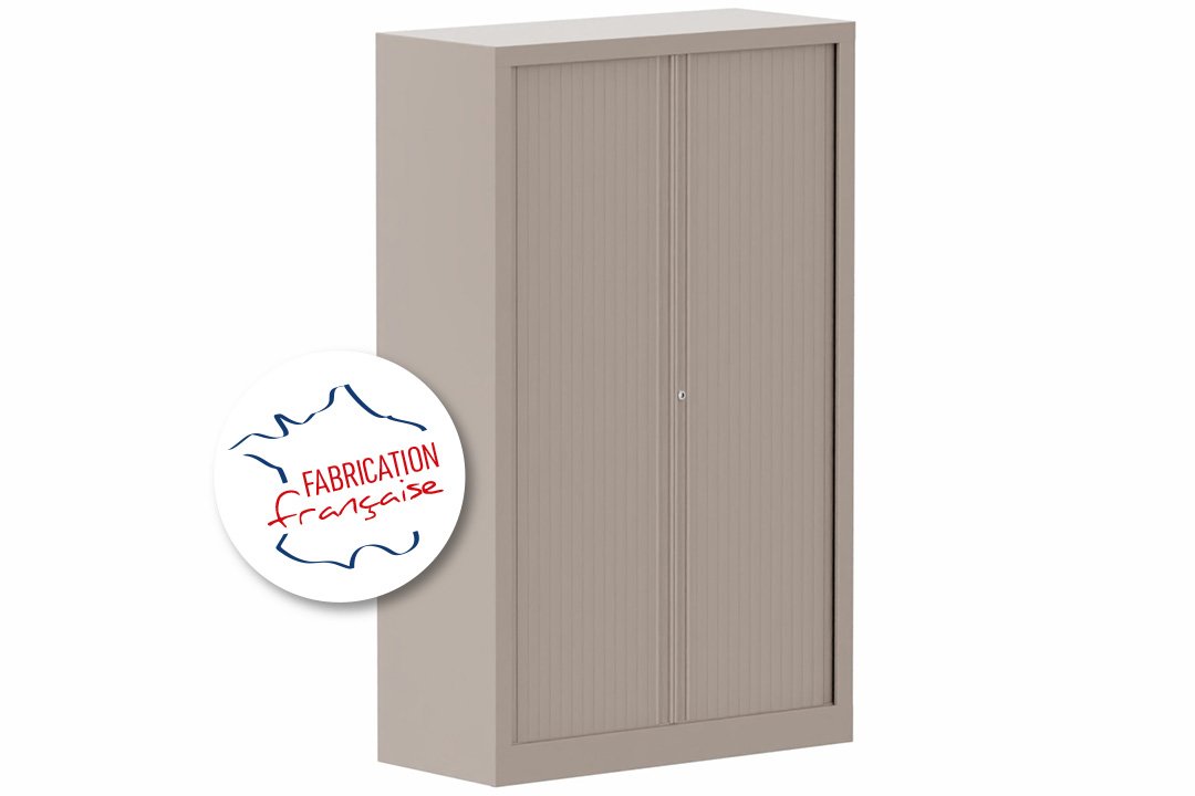 Armoire à rideaux H160xL100cm 3 tablettes