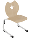 Chaise SWEET II coque Étoile bois teinté piètement époxy - T4