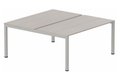 K3 Bench départ 2 plateaux fixes 140x80cm encombrement 140x165cm, plateau acacia, structure aluminium