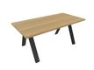 X3 Plan Manager 200x100cm. Plateau Noyer et pietement Noir.