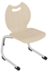 Chaise GIPSY II coque Bandana bois teinté piètement aluminium époxy - T3