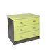 Commode TERRA 3 tiroirs mélaminé - L80xP53xH70 cm