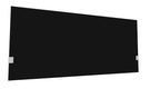 SECRET Panneau-écran acoustique H74cm pour poste solo L.160cm. 2 faces tissu SYNERGY coloris noir intense. pinces de fixation réglables en hauteur coloris aluminium