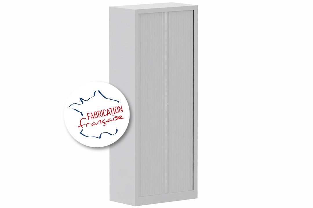 Armoire à rideaux H198xL80cm 4 tablettes