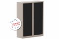 Armoire à rideaux H160xL120cm 3 tablettes