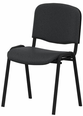 VISITEURS ET FONCTIONNELS - 4 Pieds - JOKER + chaise 4 pieds, tissu LUCIA coloris anthracite, structure noire