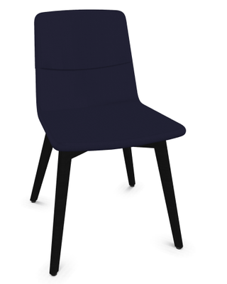 FAUTEUILS/POUFS - 4 pieds bois - MELODY chaise 4 pieds bois frêne teinté noir