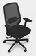 Fauteuil de Travail ERGOVIE ,Haut dossier avec support lombaire luxe réglable en hauteur, assise réglable en profondeur, mécanisme synchrone,assise régable en profondeur avec accotoirs 4D resille Noir et tissu Noir