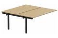 k3 - Bench suivant 2 Plateaux fixes 180x80 (encombrement P165xL180cm) -Finitions : PLATEAUX: CHENE (CE) / PIETEMENTS: NOIR GRAINE MAT (NG ) / 