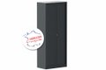 Armoire à rideaux H198xL80cm 4 tablettes coloris anthracite