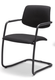 Diva - Chaise piétement 4 pieds laqué noir (A).Assise et dossier tissu Bondai Noir (8033)