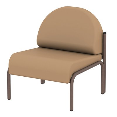 SCOLAIRE - Accueillir - Chauffeuse 820 assise et dossier tissu enduit piètement époxy - L68xP68xH84,5 cm
