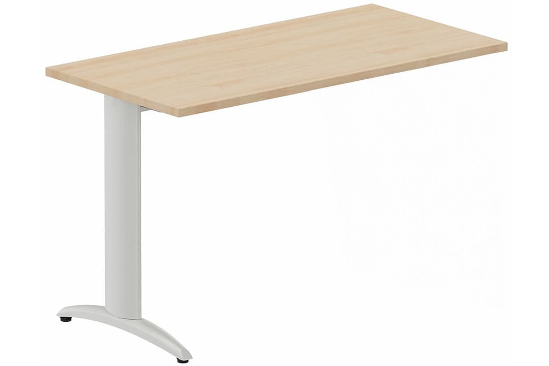 Module composable pied i, L.120xP.60cm, suivant, plateau hêtre, structure aluminium, plateau hêtre, structure aluminium