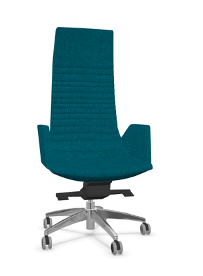 DIRECTION - Fauteuils - KI fauteuil manager haut dossier avec accotoirs tapissés. piétement 5 branches en aluminium poli
