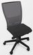 DANDY MANAGER MESH siège mécanique synchrone décalé avec translation d'assise, soutien lombaire réglable, tissu LUCIA coloris anthracite, dos résille noire sur cadre noir, embase noire